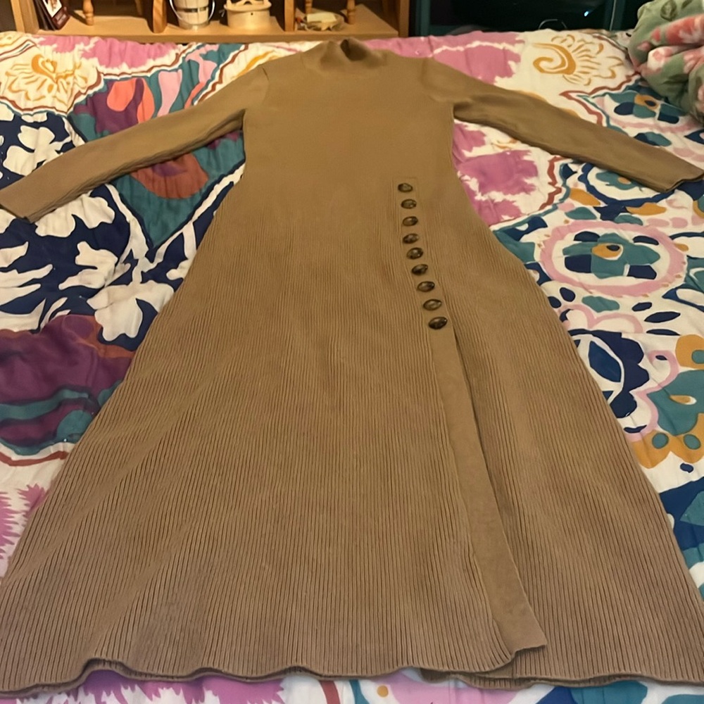 Sezane Harper Dress in Camel